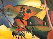 Indianer auf Pferden, August Macke